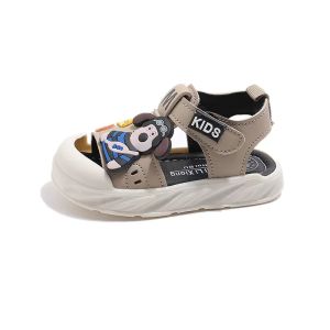 Baby Boy Summer Slip-On Shoes Soft Bottom Clog Style Anti-Slip Rubber Sole Comfortable Synthetic Leather Upper for Walking Learning