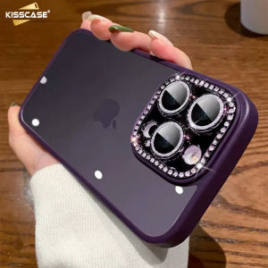 [Với Phim Ống Kính Lấp Lánh] Kisscase Ốp Trong Suốt Kim Cương Giả Lấp Lánh Kim Cương Sang Trọng Cho iPhone 14 Pro Max 14 Plus 13 12 11 Phim Kính Máy Ảnh Chống Sốc Vỏ Giáp Cứng