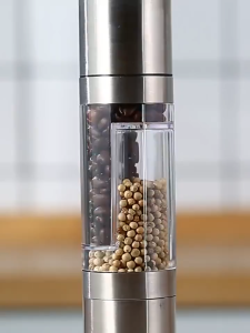 BHQ 2 in1 Stainless Steel Manual Grinder Dual Way Salt Pepper Adjustable Grinder Pengisar Lada Hitam