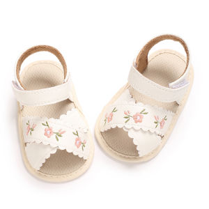 Baby Girl Cotton Shoes Retro Spring Autumn Toddlers Prewalkers White Cotton Baptism Shoes Infant Soft Bottom First Walkers 0-18M