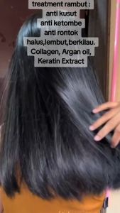 Augeas Keratin Collagen Silk Treatment Rambut Anti Kusut Anti Ketombe & Anti Rontok Bebas Sulfat