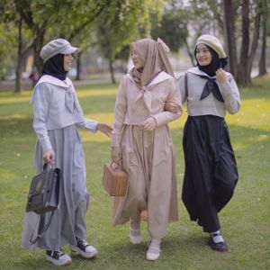 (New collection) Dress seifuku panjang //Seifuku hijab //kostum anime