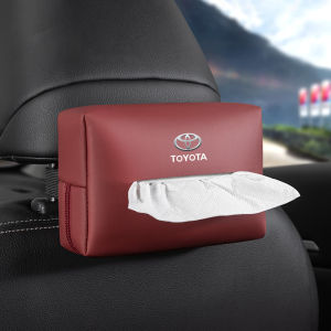 Leather Car Tissue Box Automotive Tissue Holder Organizer for Toyota Corolla Cross/Highlander/Camry/Vios/Prius/Yaris Cross/RAV4/Fortuner/Land Cruiser