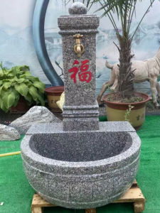 Outdoor Courtyard Stand-Mounted Basin Small Yard Handwashing Pool Outdoor Artistic Squeegee Pool Integrated Sink Marble Material