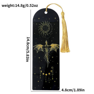 Fourth Wing Dragon Acrylic Bookmarks Fantasy Gothic Bookmarks Bookworms Book Fans Book Markers Student Study Stationery