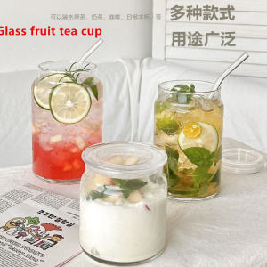 700ml Internet Celebrity Fruit Tea Glass Cup Juice Cup New Arrival Creative Large Mouth Capacity Fruit Drink Cup Coffee Cup
