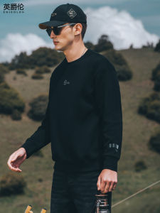Enjeolon | Áo Hoodie Nam Cổ Tròn Dài Tay Chất Liệu Nặng Có Họa Tiết Dứa Mùa Thu Đông