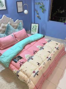 Chăn Phao Đũi Trần Bông Chăn Chần Gòn Chăn Phao Đũi  Cotton Thấm Hút Mồ Hôi 200x220cm