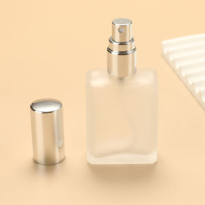 Frosted Glass Spray Bottle Empty Refillable Perfume Atomizer Container With Lid For Travel Or Gift 15ml