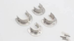 【K】1pcs Wardrobe Bracket Heavy Duty Stainless Steel Rod Socket Flange Rod Holder Closet Rod End Support 19/22/25/32mm U Shaped