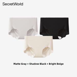Secret World | Invisible Antibacterial Silk Panties Seamless Anti-clamp