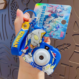 2024 New Genuine Ultraman Projection Camera Keychain Schoolbag Pendant Toy Celo Car Key Chain