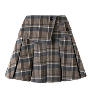 Váy Ngắn Kẻ Caro Cara Club Cạp Cao Cho Nữ Mùa Thu Cỡ Lớn Váy Ngắn Xếp Ly Len Kẻ Caro Váy Ngắn Xếp Ly Dáng Chữ a