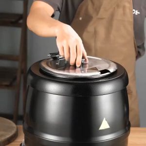 10L Commerical Hotel Restaurant Buffet Black Steel Electric Soup Pot soup warmer electric Hot sales