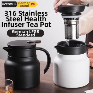 Tea Infuser Insulated Pot Stainless Steel Small Capacity