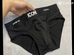 Quần lót nam quần sịp tam giác họa tiết ICON cao cấp chất thun lạnh kháng khuẩn co giãn 4 chiều