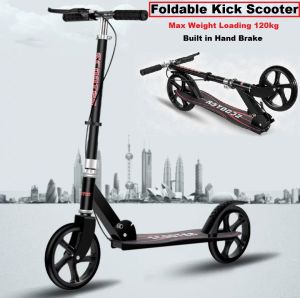 Eighty8 Fitness Foldable Kick Scooter suitable from age 7 to adult Built in hand brake with 8 inches wheels max weight loading 120KG