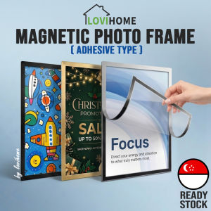 Magnetic Photo Frame (Adhesive Type) A3 A4 A5 A6 Picture Frame Photo Certificate Poster Artwork Wall Display DIY Deco
