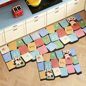 Thảm Trải Sàn Hình Động Vật Vui Nhộn VIKAMA Bộ 1/2 Thảm Nhà Bếp Chống Trượt Nhanh Khô Thấm Nước Chống Trượt Trang Trí Nhà Cửa Bằng Cao Su PVC