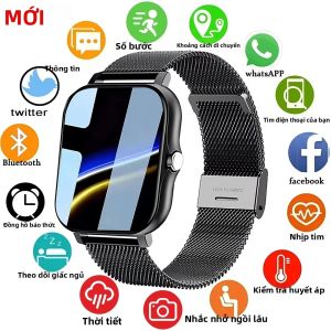 Đồng Hồ Thông Minh LAXASFIT Dành Cho Nam Nữ Màn Hình Cảm Ứng Đầy Đủ Thể Thao Thể Dục Đồng Hồ Thông Minh Kỹ Thuật Số Cuộc Gọi Bluetooth Theo Dõi Nhịp Tim 24 Giờ Theo Dõi Giấc Ngủ