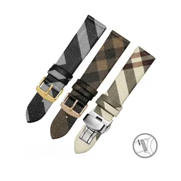 Burberry mens watch leather strap replacement online