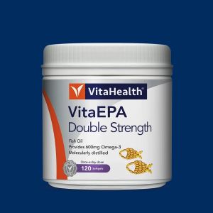 VitaHealth VitaEPA Double Strength 120S [ EXP DATE : 17/6/2026 ] [ OMEGA 3 600MG FOR HEART AND BRAIN ]