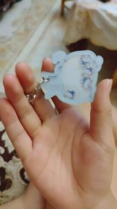 4Pcs/Set Cute Shake Game Genshin Impact Cartoon Kawaii Cosplay Keychain Focalors Furina de Fontaine Acrylic Key Chain Ring Anime Jewelry