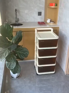 Isidoro.os Multi-layer Drawer Movable Container Trolley Cart Organizer Home Storage Cabinet for Room