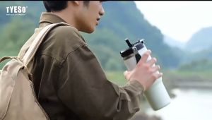 TYESO Thermal Flask Water Bottle Car Cup Vacuum Insulated Bottle Stainless Steel Coffee Cup