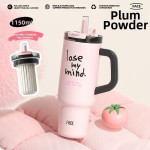Face | Thermal Insulated Straw Cup Portable Leak-Proof Attractive