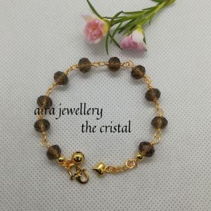 gelang tangan kristal ori ikat suasa 18k..