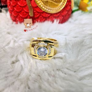 (Có Clip) Nhẫn Nam Đính Đá Mạ Vàng 18k Cao Cấp Cực Bền Y Vàng Thật - Anh Trai Đeo Đi Cà Phê Tiệc Nhìn Sang Lắm Lokalo 16922