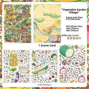 2.5D DIY Stress Relief Vegetable and Fruit Scene Decals