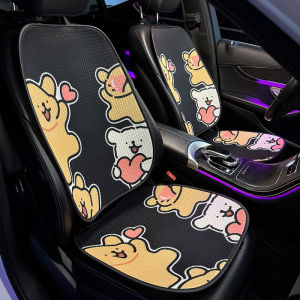 Universal Four Seasons Cartoon Car Seat Cushion Womens Single Piece Vehicle Seat Cover Comfortable Polyester Fiber Car Accessories