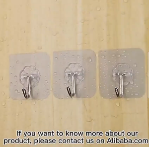 Hook H1 Factory wholesale cheap high quality heavy duty plastic hooks transparent square wall hooks clothes wall hangers
