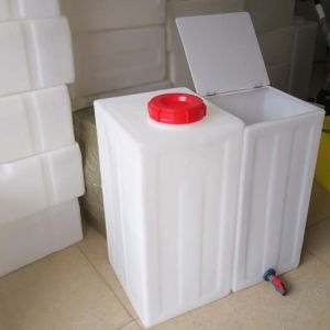 Thickened Plastic Square Water Tank 100L Corrosion Resistant Open Top with Flip Cover Acid And Alkali Resistant Storage Barrel