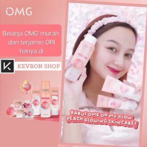 Skincare OMG Oh My Glow Peach Untuk Kulit Glowing & Cerah Merona Lengkap - Glowing Cream Toner Face Wash Serum Mugwort Acne BPOM