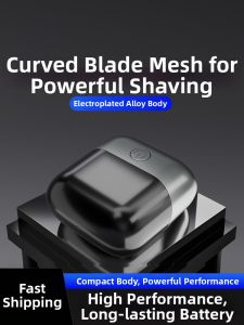 Low Noise Electric Shaver Quality Blade Head Portable Mens Rechargeable Full Body Washable Double Blade Steel Magnetic Attraction