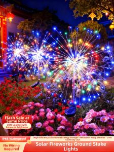 YUANMUXUAN | Solar Fireworks Effect Waterproof Garden Decorative Lamp