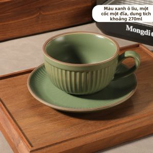 MONGDIO | Bộ Cốc Cao Cấp Vintage Thiết Kế Hoa Văn Latte