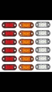 4Pcs Set White Yellow Red Marker Lights 12V LED Car Side Marker Tail Light 24V Trailer Truck Lamp Waterproof Plastic Signal Lamp