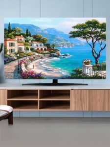 New 55 Inch 65 Inch Desktop Hanging LCD TV Dust Cover Protector Cloth Cover Nordic Style Home Fabric Dustproof Cover