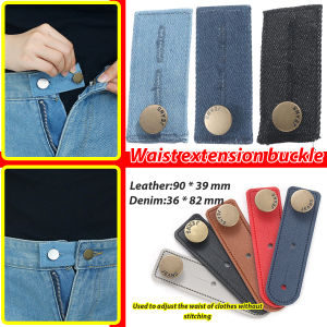 HB Jeans Extender Elastic Extended Buttons Adjustable Clothes Waist Belt Extension Snap Buckle