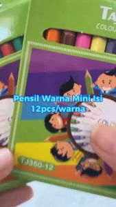 Crayon Pensil Warna 12 pcs Ukuran Kecil / Collor Pencil Paper Box Classic / P N
