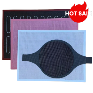 1pc Double Sided Printing Hollow Out Biscuit Design Non-stick Perforated Baking Mat Noodle Kneading Mat Camping Holiday Gifts