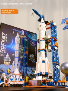 JIAAI | Astronaut Rocket Space Shuttle Building Blocks High Difficulty Toy