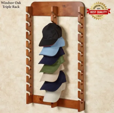 Rak Topi Tempel Dinding / Rak Topi Kayu / Hangar Topi / Display Topi / Gantungan Topi / Rak Topi
