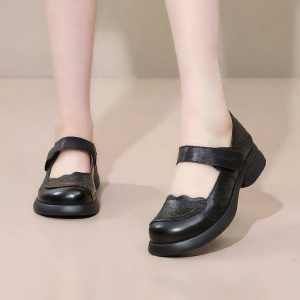 CAMEL | Retro Style Soft-soled Mary Jane Shoe Coarse Heel