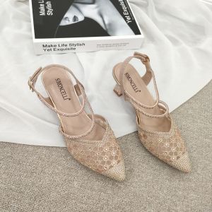 Simoncelli Sepatu Heels Wanita 5 Cm Tali Belakang Mutiara | Heels Pesta | Kondangan | Sepatu Import 102-6
