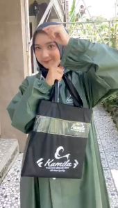 Jas Hujan Gamis Wanita Muslimah Model Gamis Bahan PVC 0.25